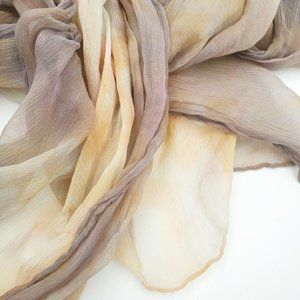 Eileen Fisher 100% Silk Shibori Scarf Japan